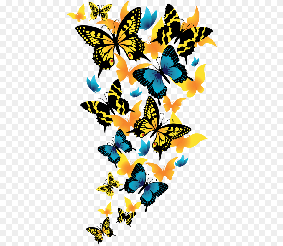 Download Butterflies Flying Transparent Background Transparent Background Butterfly, Art, Graphics, Pattern, Floral Design Png Image