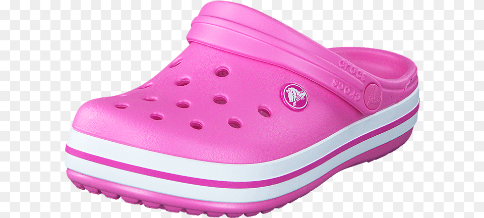 Buy Crocs Crocband Clog Kids Party Pink Shoes Shoe, Clothing, Footwear, Sneaker, Clogs Free Png Download
