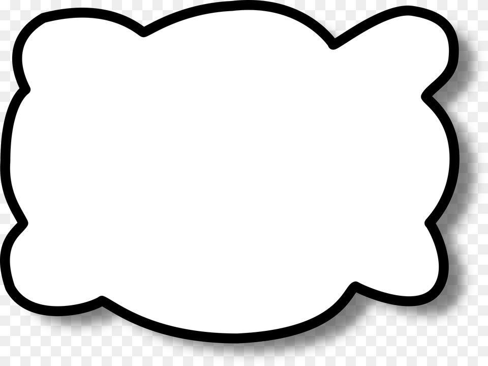 Download Callout Cloud Square Cloud Clipart, Silhouette Free Png