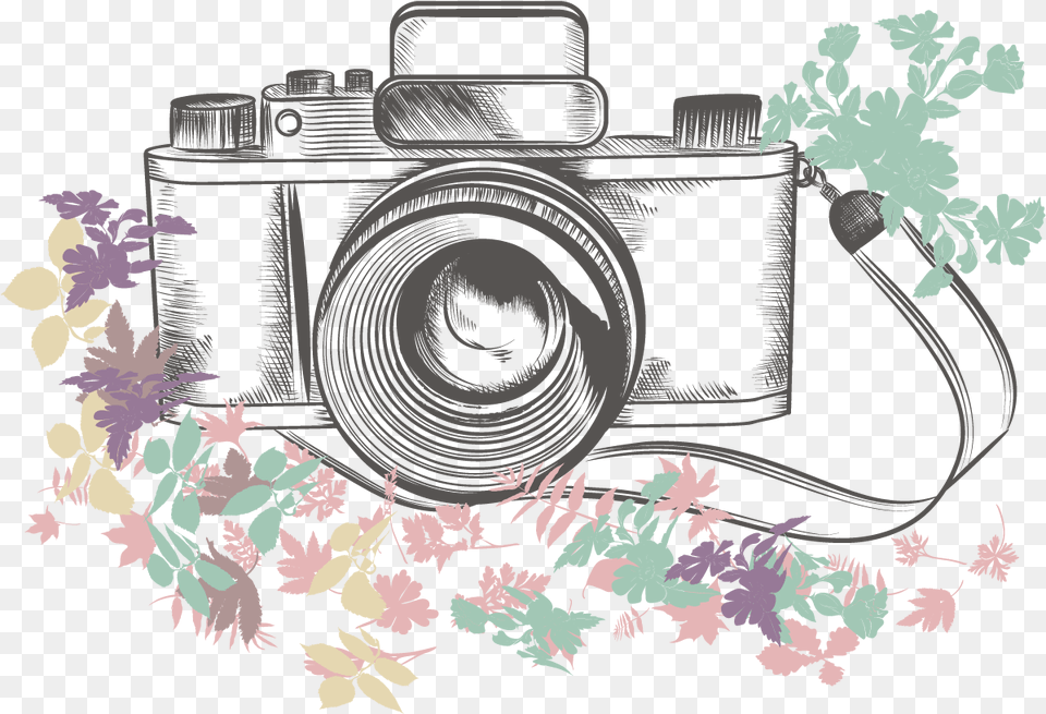 Camera Drawing Vintage Camera Drawing Watercolor Camera, Electronics, Digital Camera, Accessories, Art Free Png Download