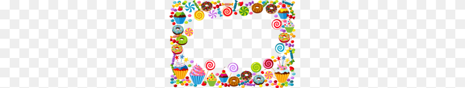 Download Candy Border Clipart Candy Cane Clip Art, Birthday Cake, Food, Dessert, Cream Free Png