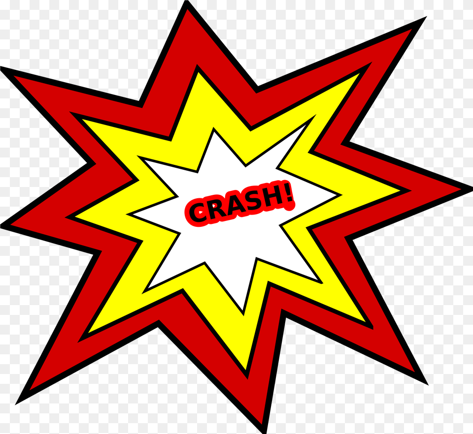 Car Accident Clipart Crash Clip Art Image Crash Clipart, Star Symbol, Symbol, Sticker, Logo Free Png Download