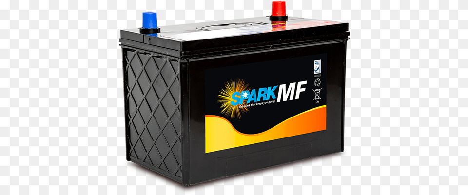 Car Battery Transparent Image Spark Mf Battery Logo, Appliance, Bottle, Device, Electrical Device Free Png Download