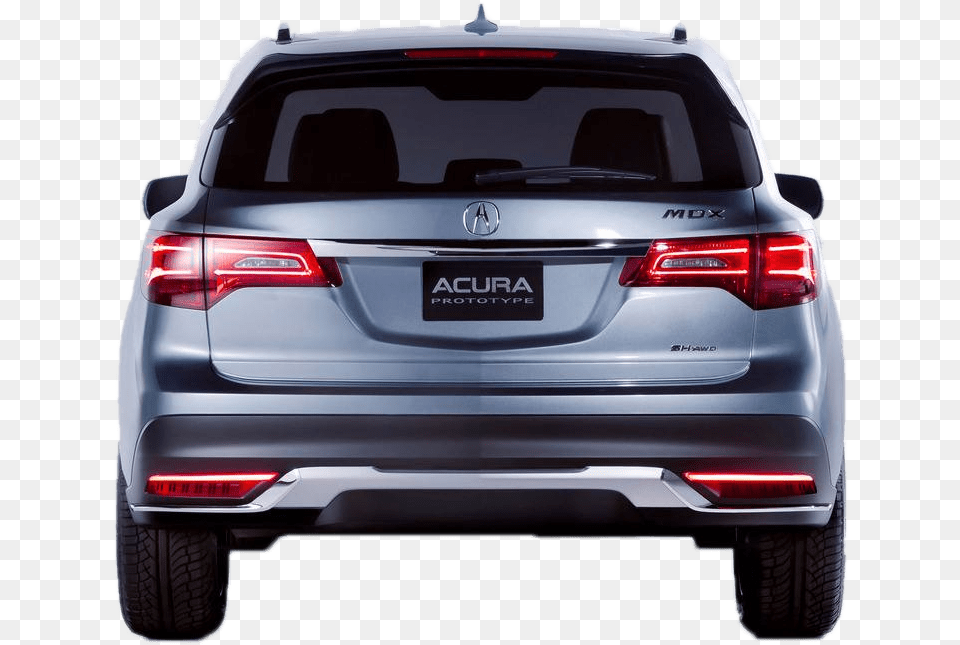 Download Car Car Back View With 2008 Acura Mdx Third Brake Light, Bumper, License Plate, Transportation, Vehicle Png Image