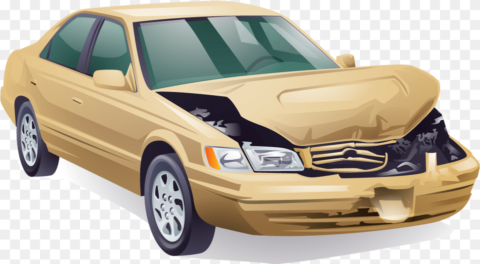 Download Car Crash Transparent Background Broken Car, Vehicle, Transportation, Sedan, Alloy Wheel Free Png