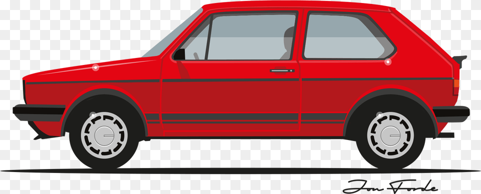 Download Car Side View Clipart Golf Gti Mk1, Wheel, Vehicle, Machine, Sedan Free Transparent Png