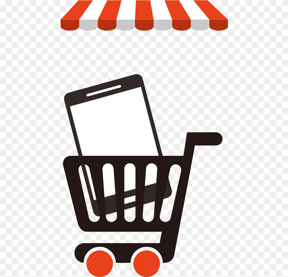 Download Car Vector Shopping Phone Hd Image Clipart Shopping Cart, Gas Pump, Machine, Pump Free Png