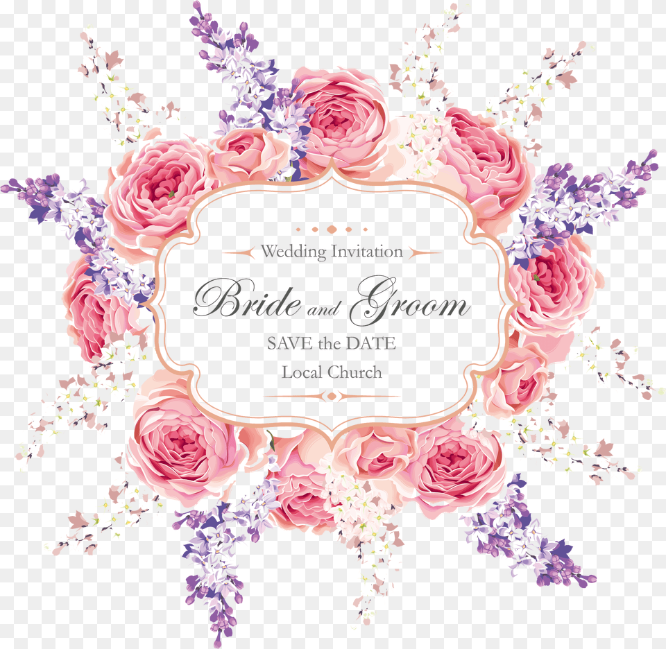 Download Cards Pattern Invitation Greeting Wedding File Transparent Background Flower Frame, Graphics, Plant, Floral Design, Rose Png