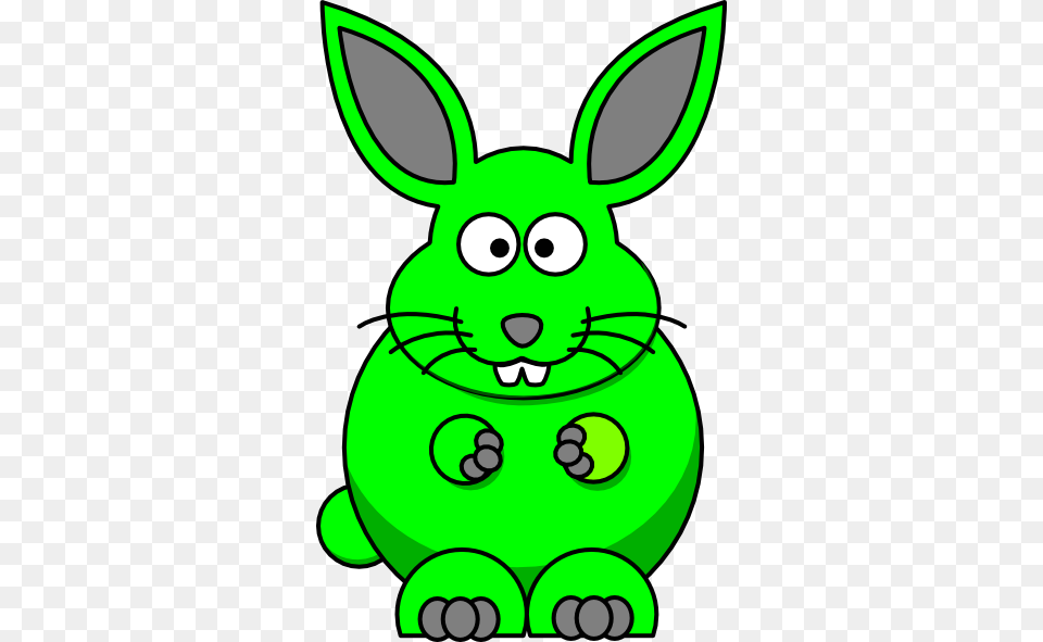 Download Cartoon Bunny Clipart, Green, Animal, Bear, Mammal Png Image