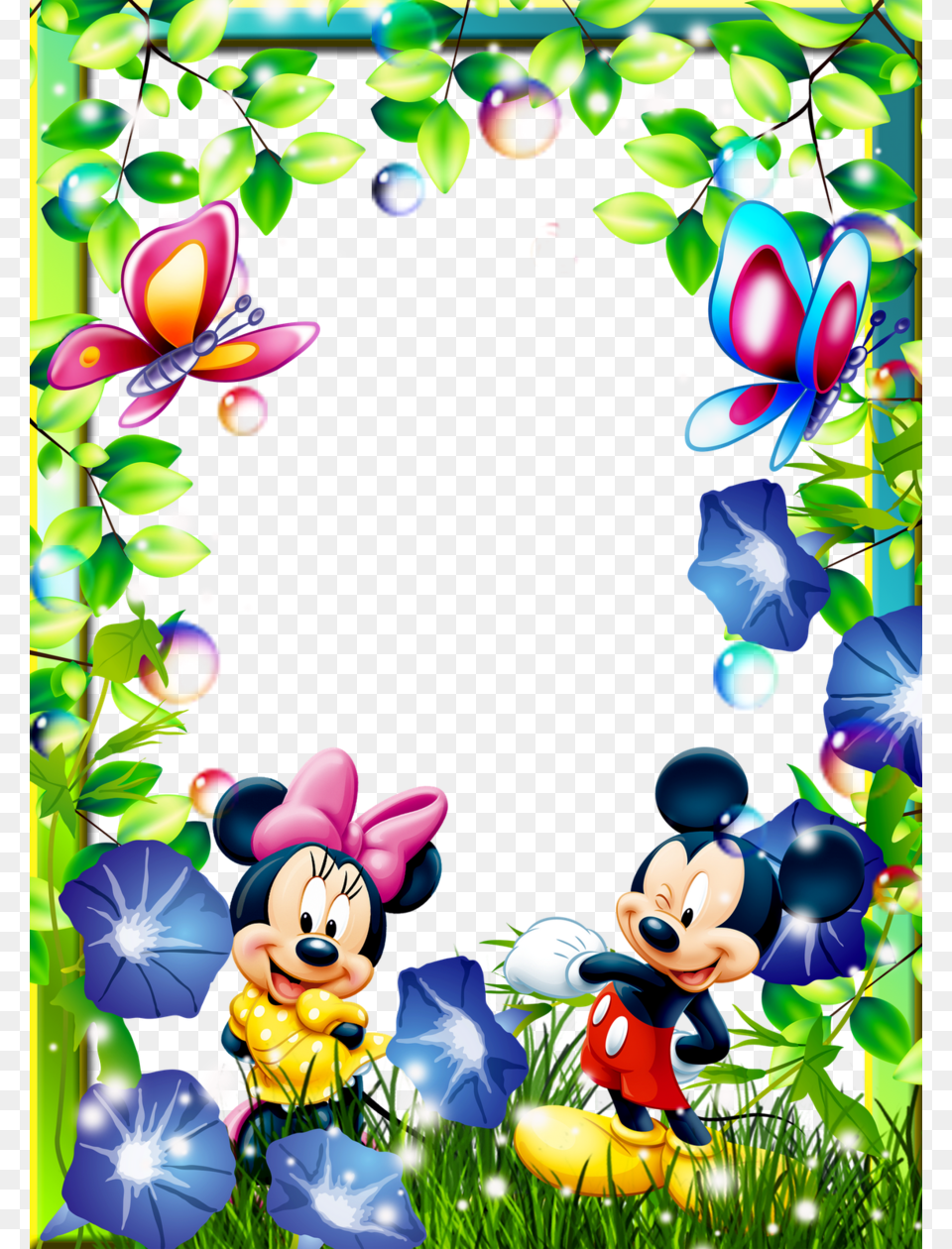 Cartoon Characters Frames Clipart Picture Mickey Mouse Cartoon Frame, Art, Graphics, Baby, Person Free Png Download