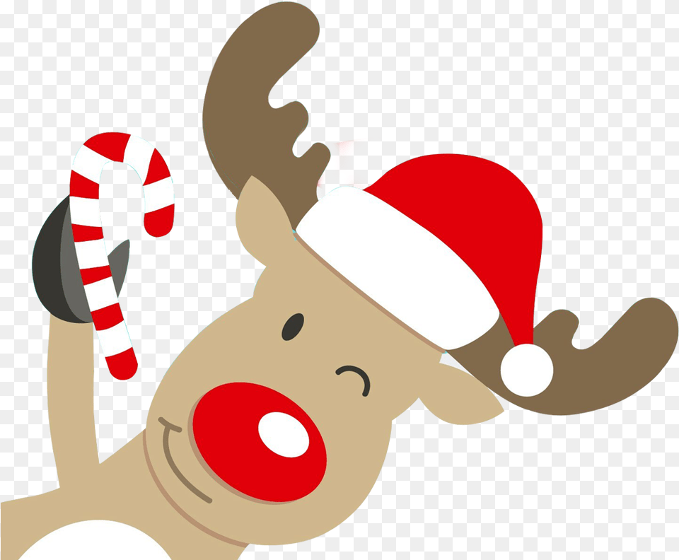 Download Cartoon Christmas Reindeer Image With No Cartoon Christmas Reindeer, Baby, Person, Clothing, Hat Png