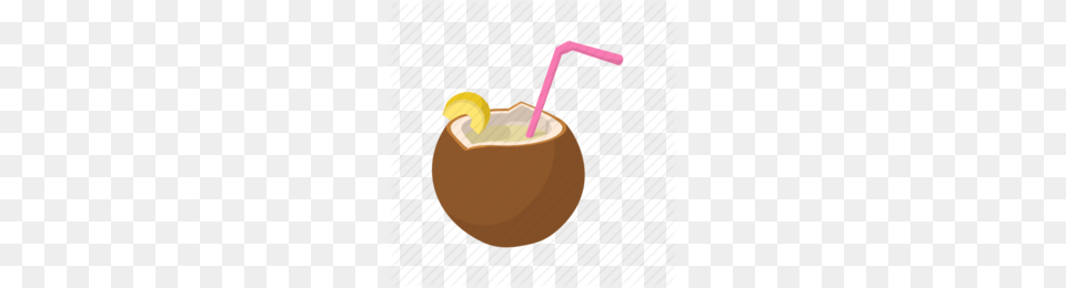 Download Cartoon Coconut Drink Clipart Coconut Water Cocktail Clip Art, Food, Fruit, Plant, Produce Free Png
