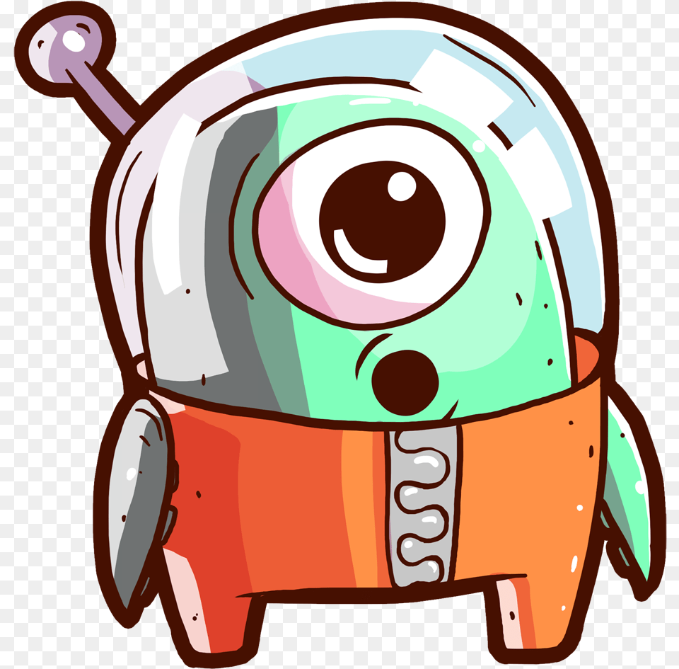 Download Cartoon Spaceship Friendly Alien Transparent Background Spaceship Cartoon, Robot, Art Free Png