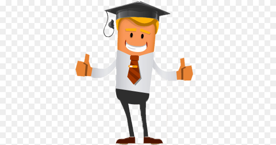 Download Cartoon Transparent Happy Person Icon Happy Manager, People, Graduation, Body Part, Finger Png Image