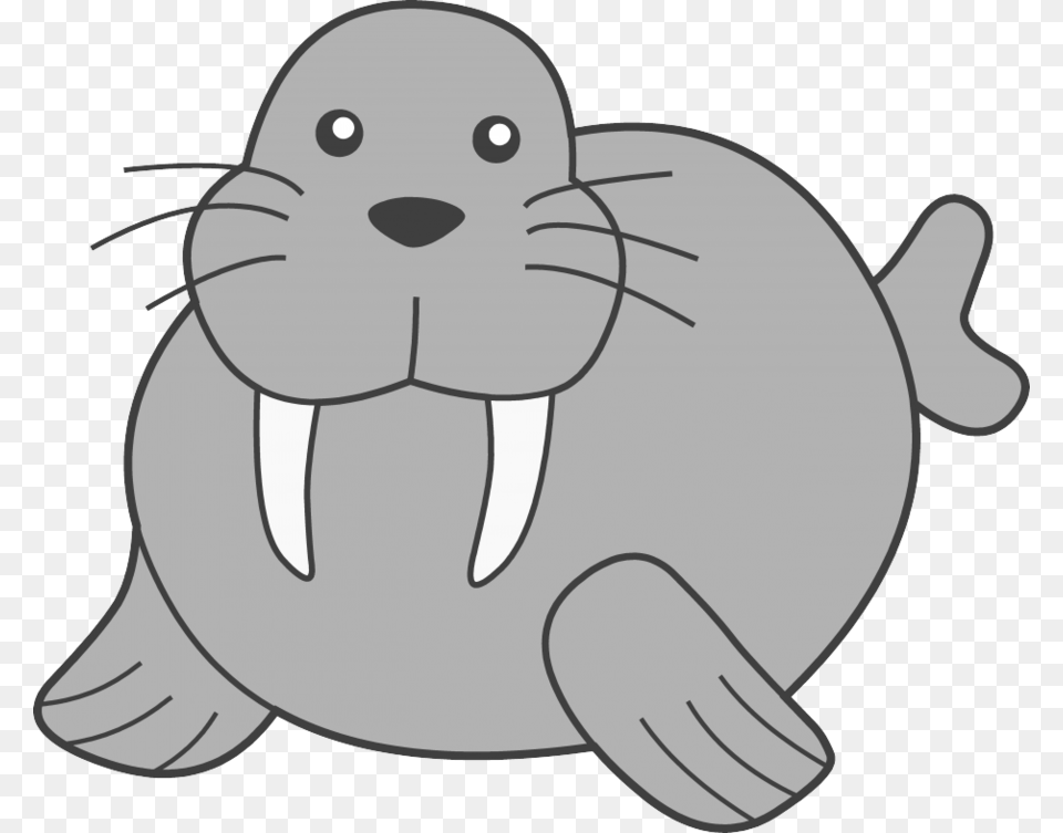 Download Cartoon Walrus Clipart Walrus Puppy Clip Art Walrus, Animal, Mammal, Sea Life, Face Png