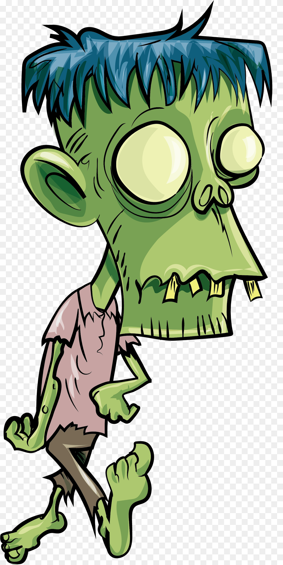 Cartoon Zombie Transparent Zombie Clipart, Book, Comics, Publication, Green Free Png Download