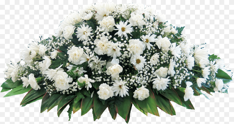 Download Casket Flower Bouquet White Flower Arrangement For Cemetery Png
