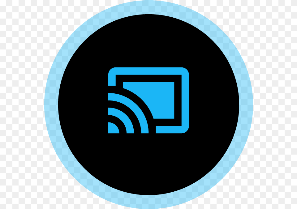 Download Cast Icon Blue Connected Chromecast Facebook, Disk, Logo Png