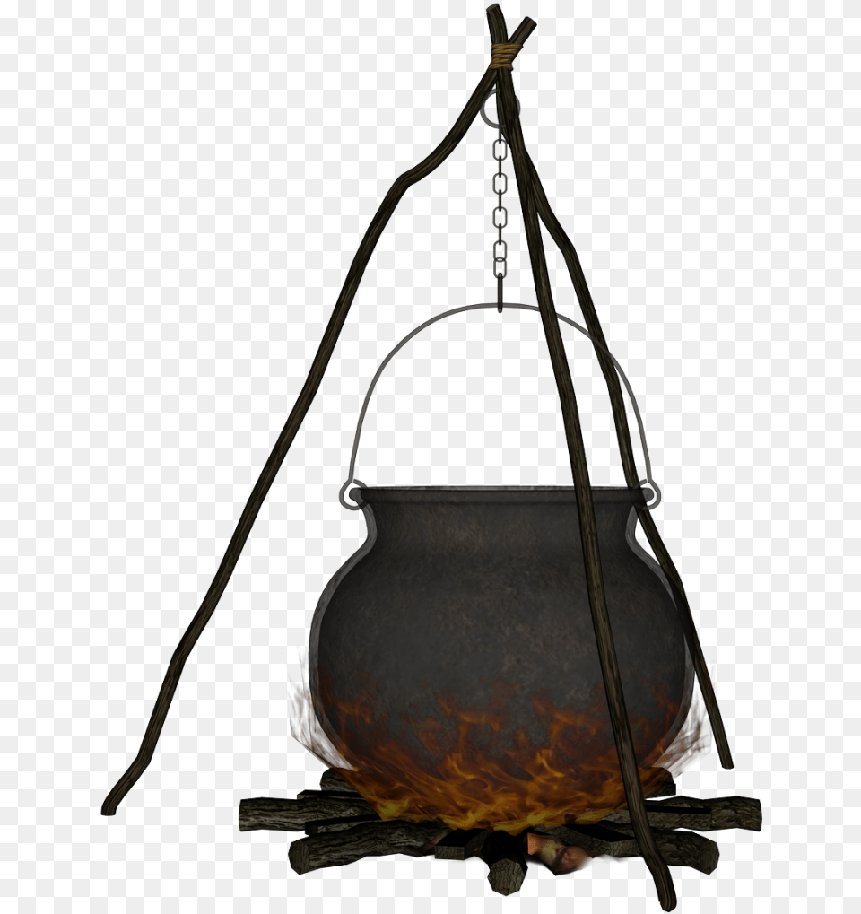 Download Cauldron Witches Cauldron Over Fire, Cookware, Pot Png Image