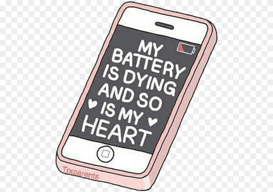 Download Cell Battery Overlay Tumblr Pink Cellphone Iphone, Electronics, Mobile Phone, Phone, First Aid Png Image