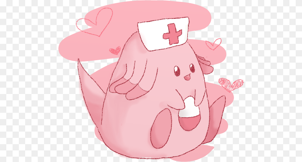 Download Chansey Pokemon Art Pink Cute Cartoon Pink Pokemon Cute Transparent, Baby, Person, First Aid Free Png