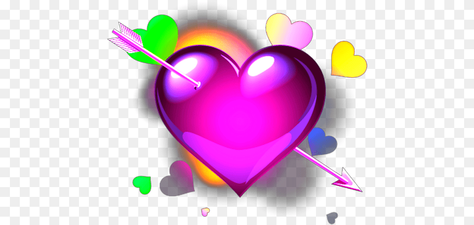 Download Check Out The I Made With Picsart Love Corazon Flechado, Heart, Purple, Art, Graphics Png Image