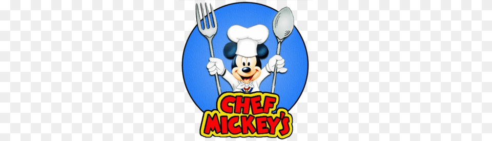 Download Chef Mickey Clipart Mickey Mouse Breakfast Clip Art, Cutlery, Fork, Spoon Free Transparent Png