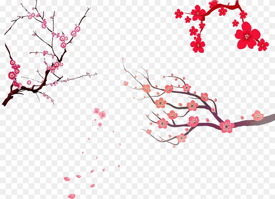 Download Cherry Blossom Tree Branch Simple Cherry Blossom Tree, Flower, Plant, Cherry Blossom Png