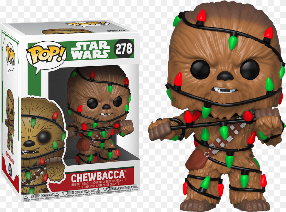 Chewbacca With Lights Christmas Holiday Star Wars Funko Pop Chewbacca Holiday, Symbol, Emblem, Architecture, Pillar Free Png Download
