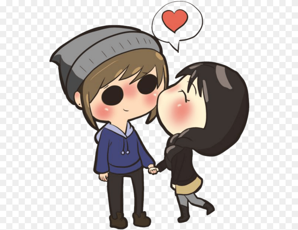 Download Chibi Photos For Designing Projects Cartoon Couple Hd, Book, Comics, Publication, Baby Free Png