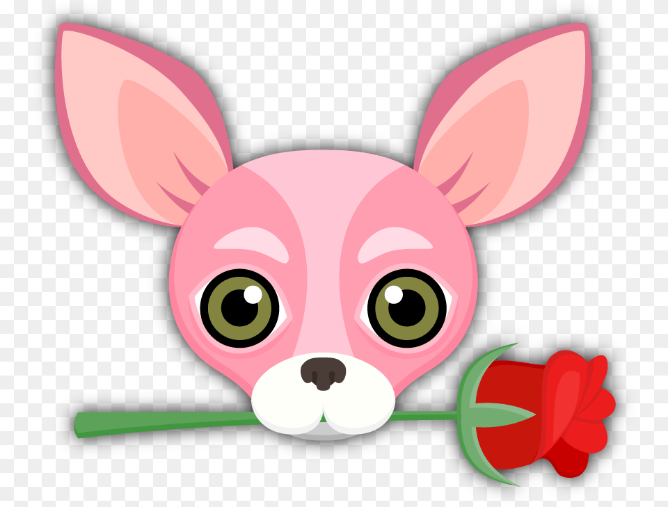 Download Chihuahua Love Emoji Stickers Chihuahua, Flower, Plant, Animal, Deer Png