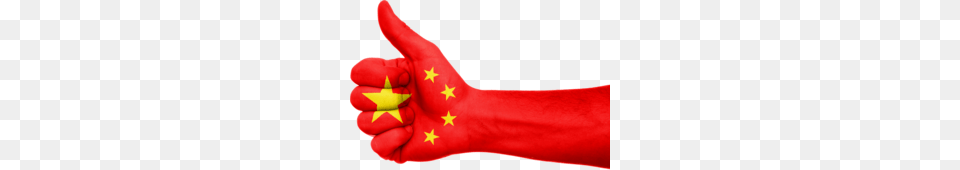 China Flag Thumbs Up Clipart Flag Of China Company, Body Part, Clothing, Finger, Glove Free Png Download