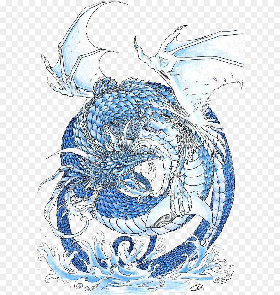 Download Chinese Dragn Tattoo Drawing Back Water Dragon Tattoo, Animal, Bird Png