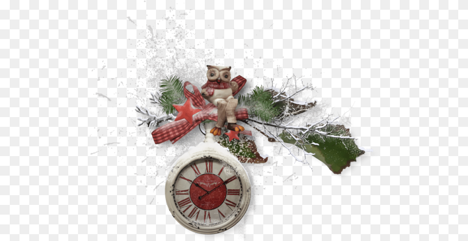 Download Christmas Clock Ornament Wall For Background Hq Christmas Day, Baby, Figurine, Person, Architecture Free Png