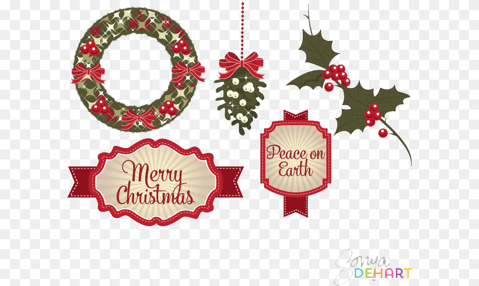 Download Christmas Elements File Hq Freepngimg Clip Art, Envelope, Greeting Card, Mail, Wreath Free Png