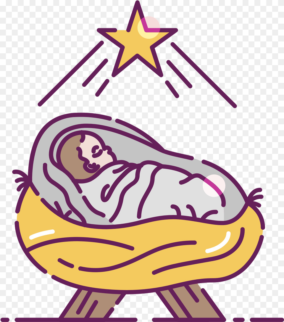Download Christmas Clip Art Icons And Vectors Hq Jesus In A Manger Clip Art Free Transparent Png