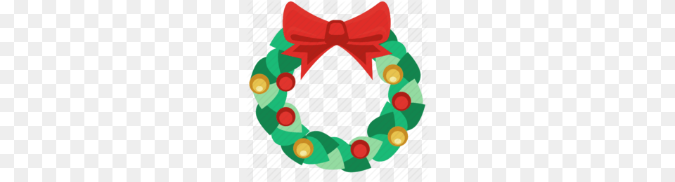Download Christmas Garland Icon Clipart Christmas Ornament, Wreath Png Image