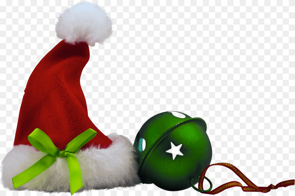 Christmas Hat And Bell Transparent Stickpng, Elf, Christmas Decorations, Festival, Clothing Free Png Download