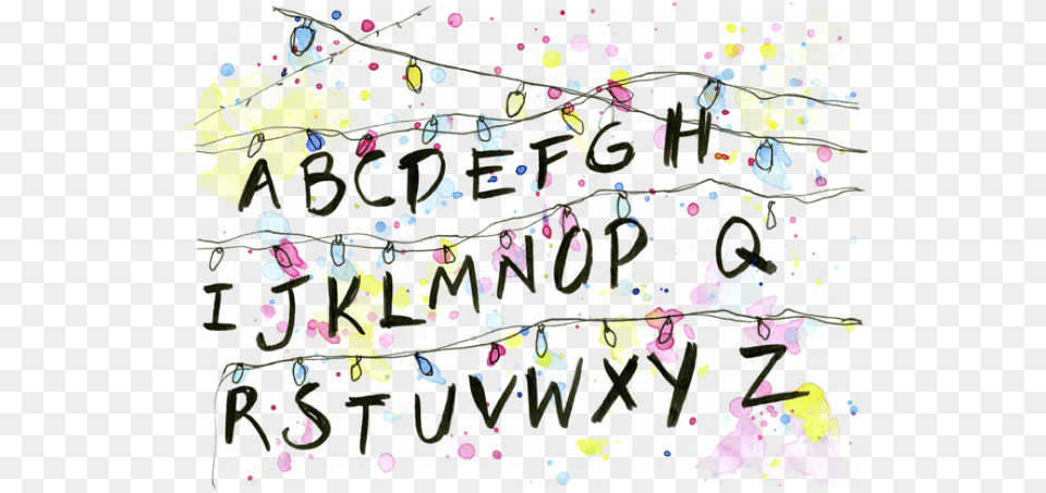 Download Christmas Lights Clipart Stranger Things Lights Transparent Background, Text, Art Png