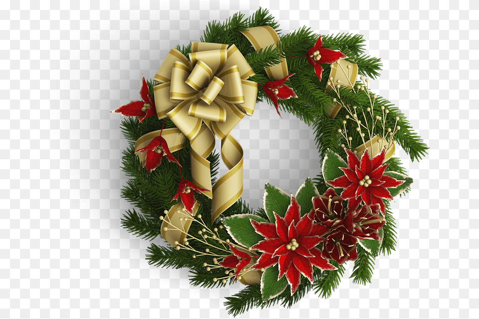 Download Christmas Long Wreath Hd Christmas Wreath, Plant Png Image