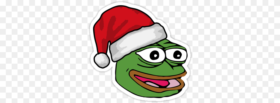 Download Christmas Pepe Feelsgoodman Twitch Full Size Frog Meme, Elf, Baby, Person Png