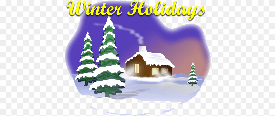 Download Christmas Scenes Clipart Snow Holiday Clipart, Tree, Plant, Rural, Outdoors Free Png