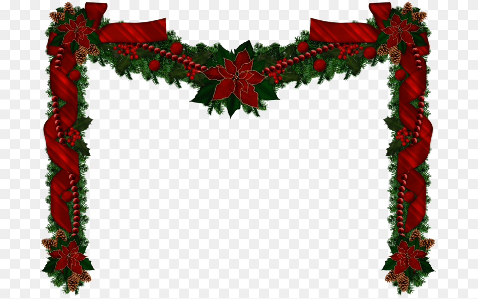 Download Christmas Swag Clipart Christmas Day Garland Clip Art, Floral Design, Graphics, Pattern, Blouse Png Image