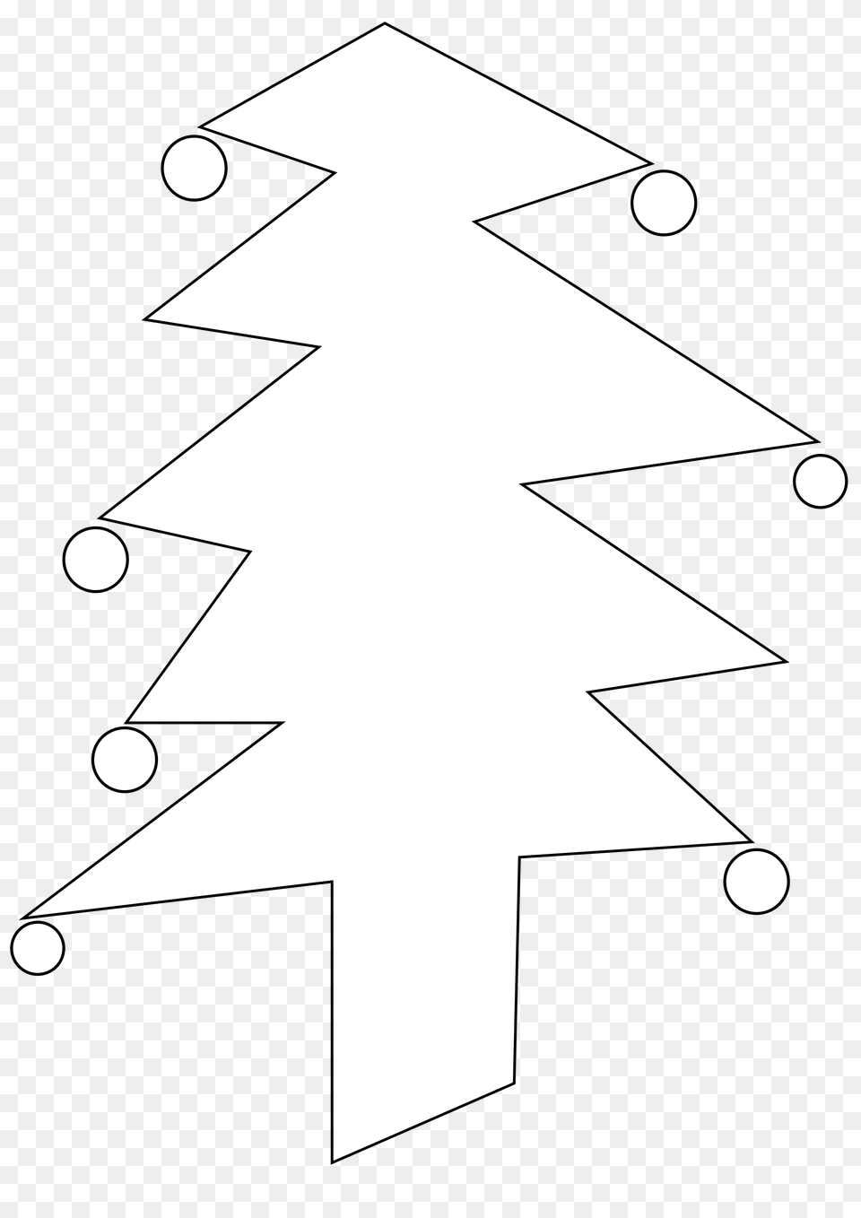 Christmas Tree Black And White Clip Christmas, Leaf, Plant Free Png Download