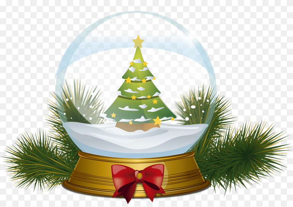 Download Christmas Tree Snowglobe Bolas Navidad Fondo Transparente, Plant, Christmas Decorations, Festival Free Png