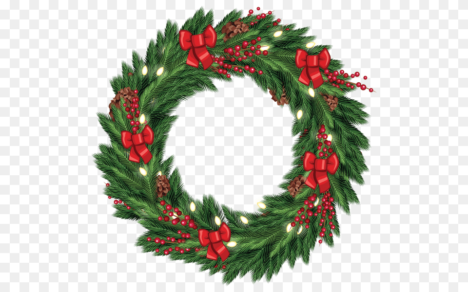 Download Christmas Wreath Graphic From Christmas Wreath Graphic, Plant Png Image