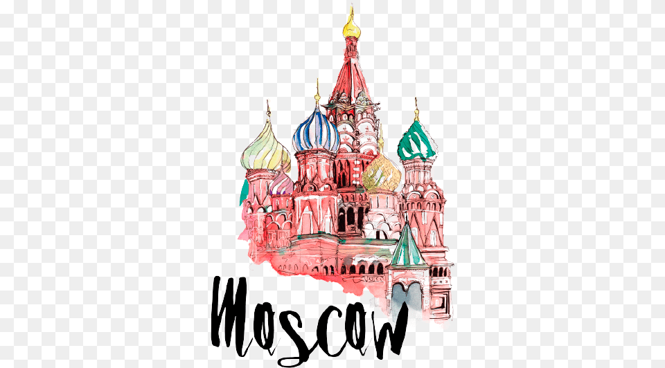 Download Church Clipart Watercolor Moscow Castle Saint Cathedral, Architecture, Building, Clock Tower, Tower Png