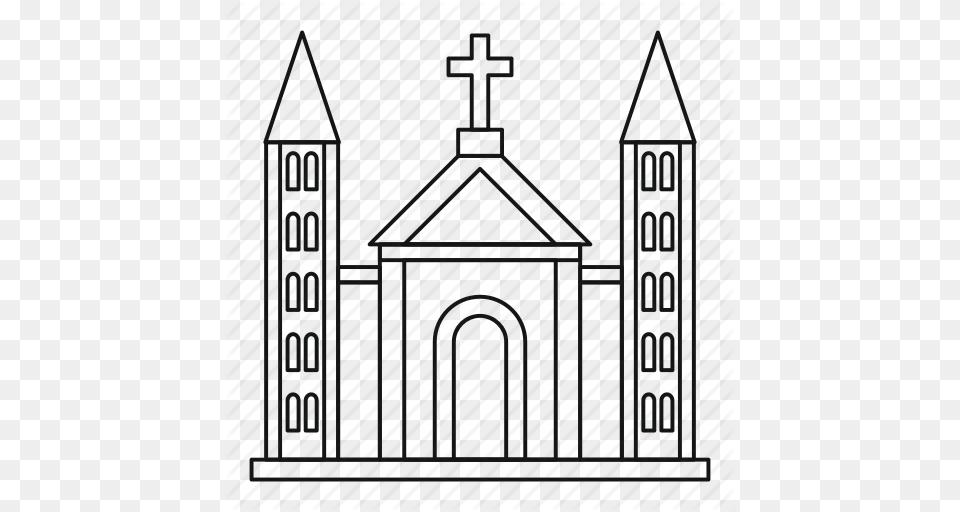 Download Church Outline Clipart Drawing Clip Art, Gate, Home Decor Png Image