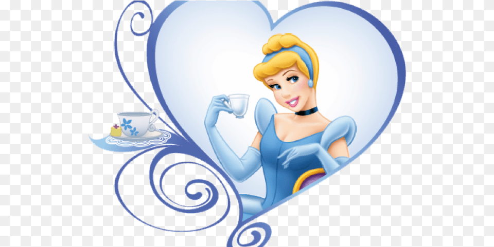 Download Cinderella Heart Cliparts Disney Princess, Book, Comics, Cup, Publication Png Image