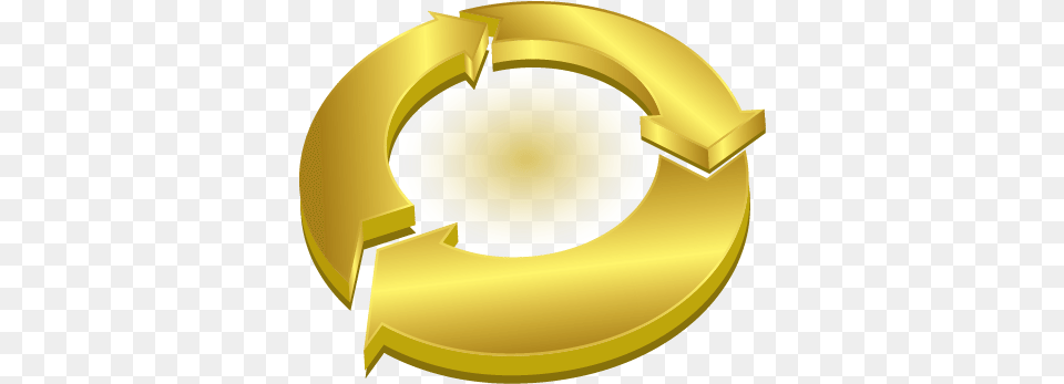 Circle Of Arrows Circle Image With No Clip Art, Gold, Text, Symbol Free Png Download